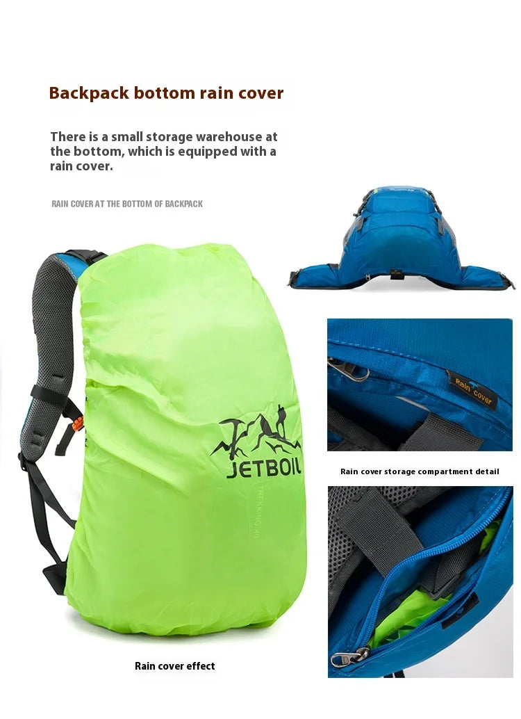 40L Outdoor sports mountaineering bag waterproof nylon camping bag large capacity backpack