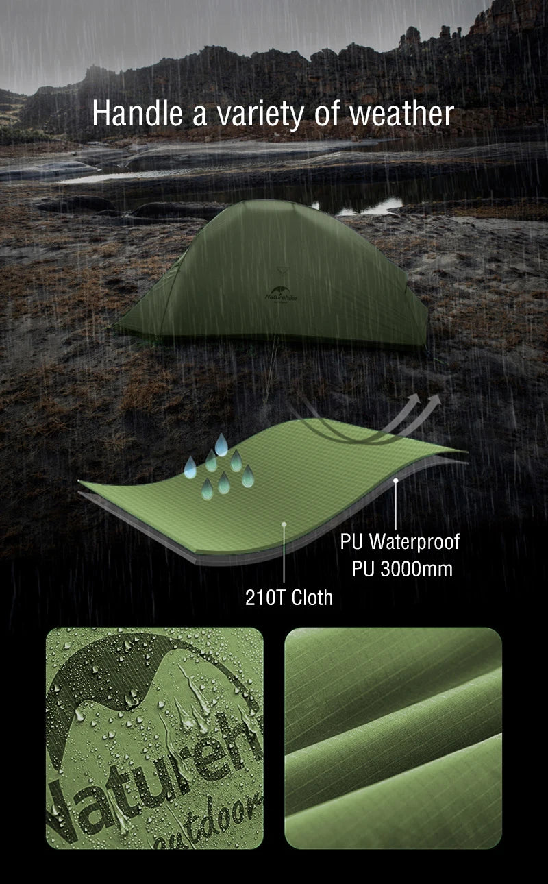 Naturehike Mongar 2 Tent Cloud Up 1 2 3 Persons Tent Star River Tent Cycling Tent Ultralight Outdoor Travel Hiking Camping Tent