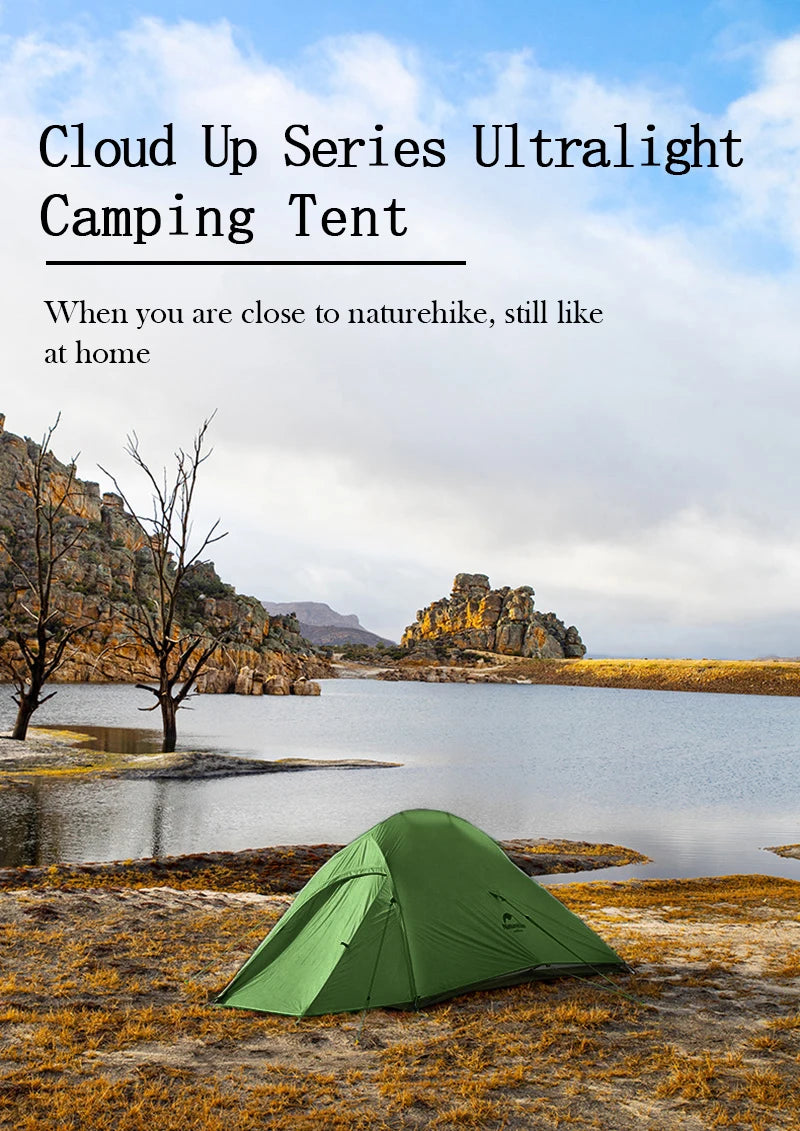 Naturehike Mongar 2 Tent Cloud Up 1 2 3 Persons Tent Star River Tent Cycling Tent Ultralight Outdoor Travel Hiking Camping Tent