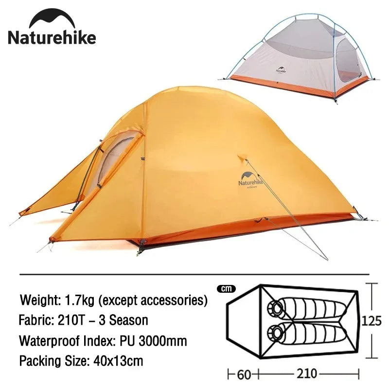 Naturehike Mongar 2 Tent Cloud Up 1 2 3 Persons Tent Star River Tent Cycling Tent Ultralight Outdoor Travel Hiking Camping Tent