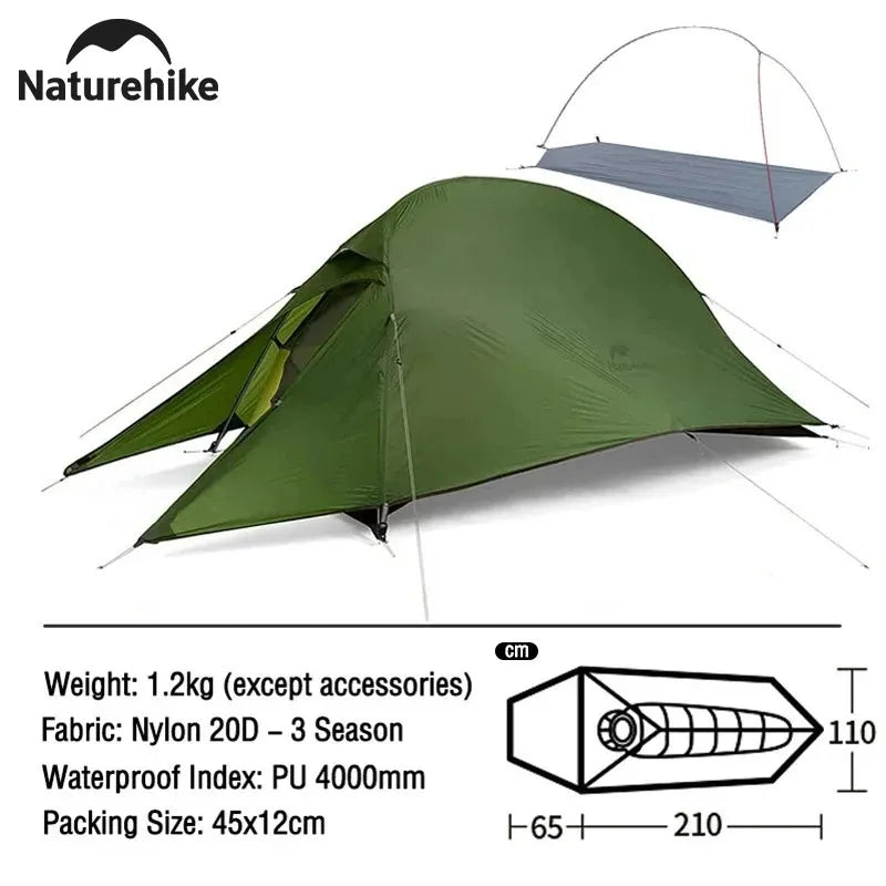 Naturehike Mongar 2 Tent Cloud Up 1 2 3 Persons Tent Star River Tent Cycling Tent Ultralight Outdoor Travel Hiking Camping Tent
