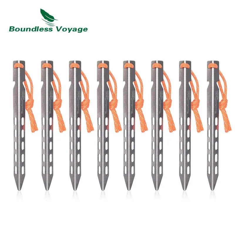 Boundelss Voyage Titanium Tent Pegs Ultralight Tent Stakes Tent Pins Outdoor Tent Accessories Heavy Duty Tent Nails