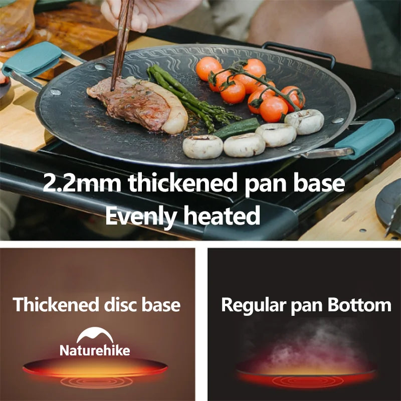 Naturehike Medical Stainless Steel Baking Pan BottomHoneycomb CoalNon-Stick DesignOutdoor FurnitureUniversal Baking Pan