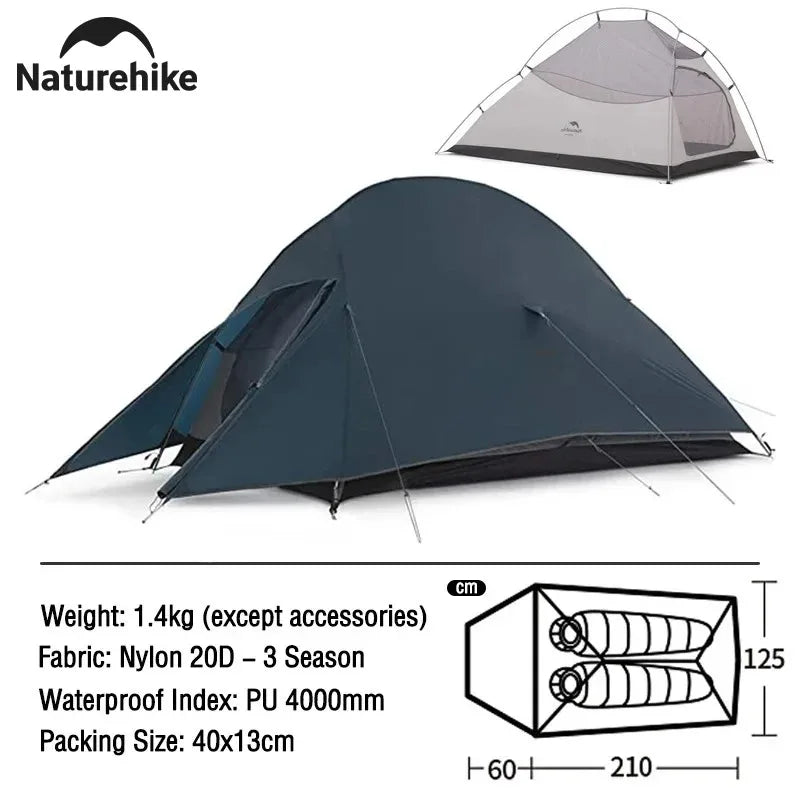 Naturehike Mongar 2 Tent Cloud Up 1 2 3 Persons Tent Star River Tent Cycling Tent Ultralight Outdoor Travel Hiking Camping Tent