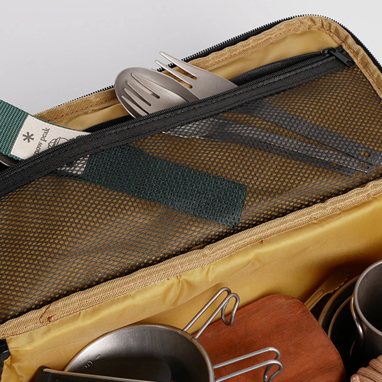 Camping Bag Cutlery Pouch Large Capacity Tableware Handbag Portable for Outdoor Picnic Carring Case Travel Supplies