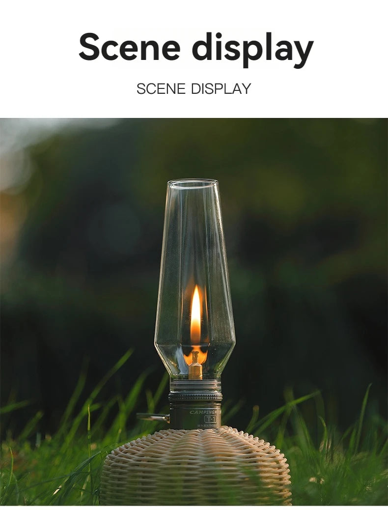 CAMPINGMOON Convenient Outdoor Camping Lamp Lantern Gas Candle Lamp Tent Lantern Light for Backpacking Camping Hiking Fishing