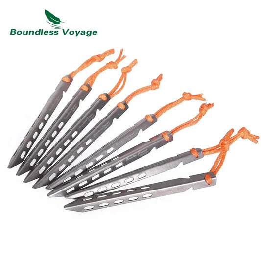 Boundelss Voyage Titanium Tent Pegs Ultralight Tent Stakes Tent Pins Outdoor Tent Accessories Heavy Duty Tent Nails
