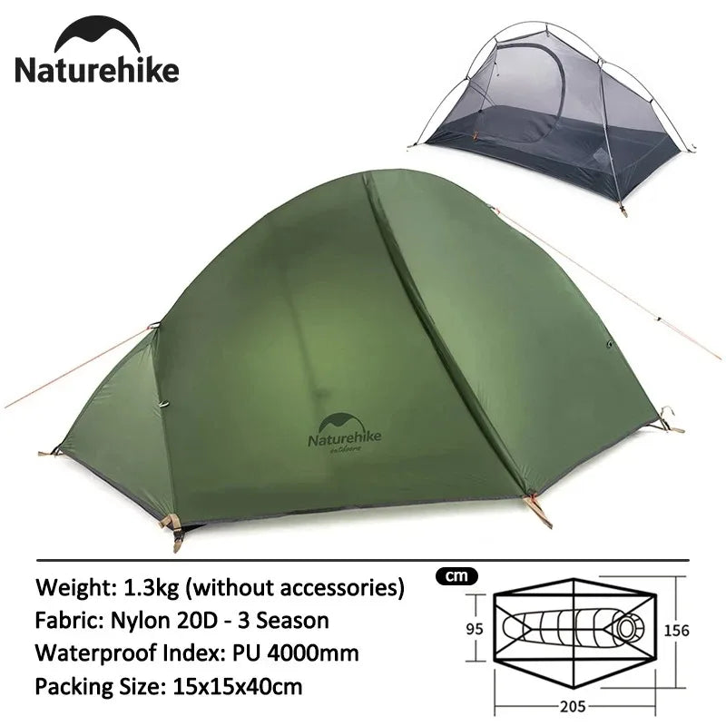 Naturehike Mongar 2 Tent Cloud Up 1 2 3 Persons Tent Star River Tent Cycling Tent Ultralight Outdoor Travel Hiking Camping Tent
