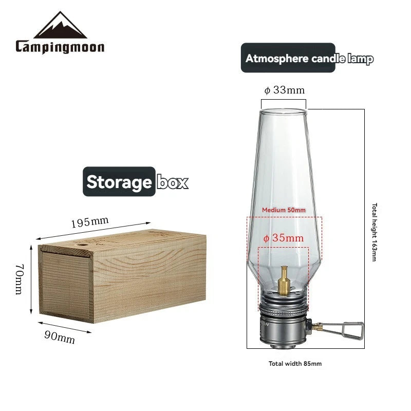 CAMPINGMOON Convenient Outdoor Camping Lamp Lantern Gas Candle Lamp Tent Lantern Light for Backpacking Camping Hiking Fishing