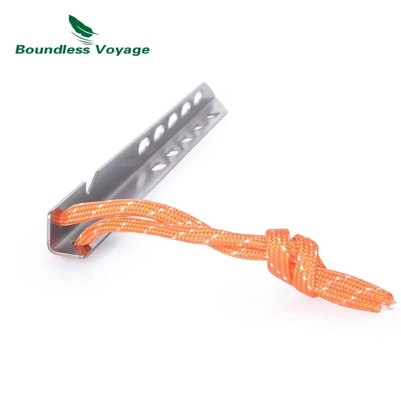 Boundelss Voyage Titanium Tent Pegs Ultralight Tent Stakes Tent Pins Outdoor Tent Accessories Heavy Duty Tent Nails