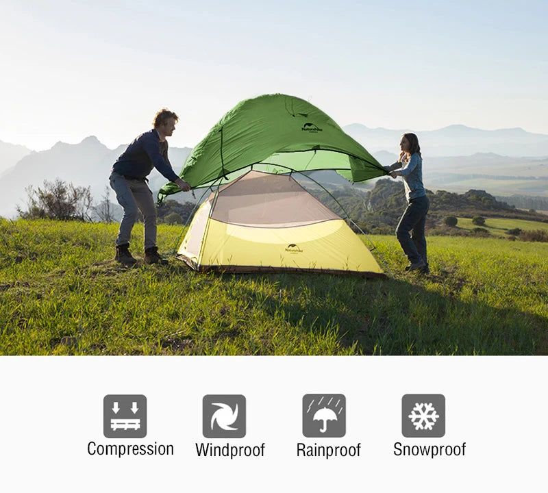 Naturehike Mongar 2 Tent Cloud Up 1 2 3 Persons Tent Star River Tent Cycling Tent Ultralight Outdoor Travel Hiking Camping Tent