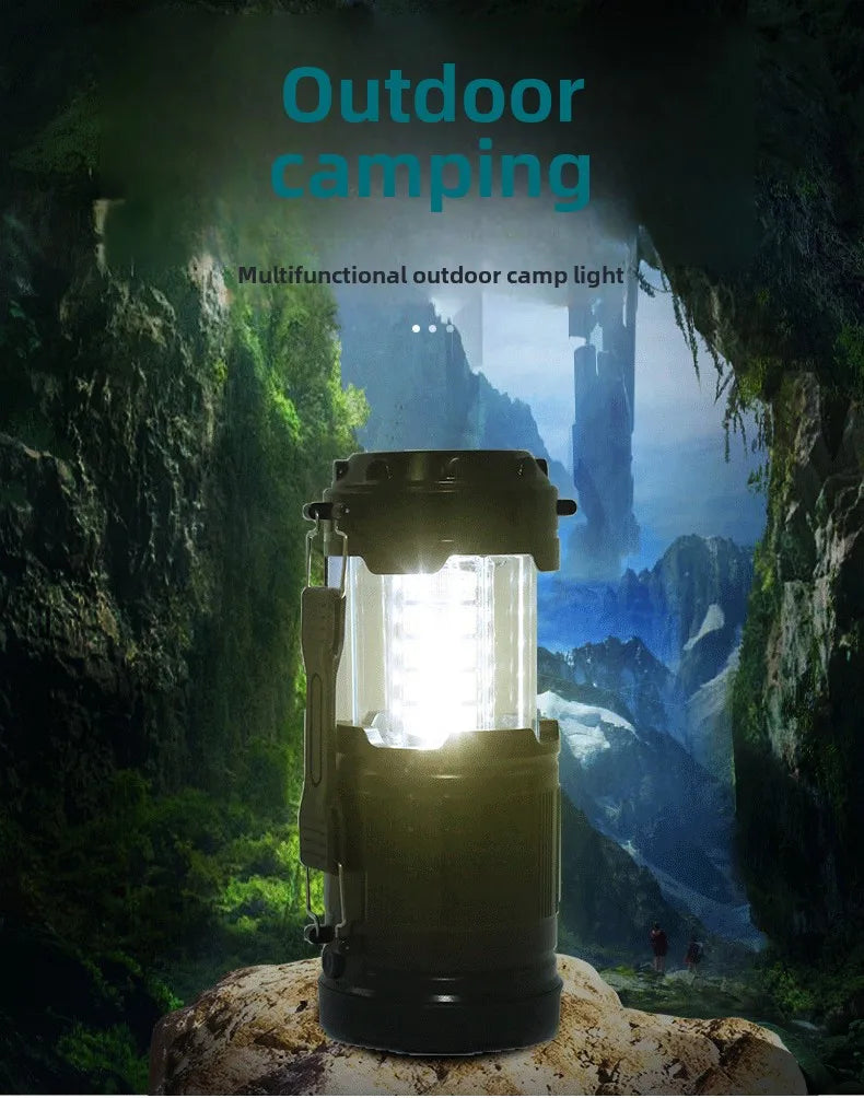 LED Hight power White Outdoor Camping Lamp Portable Stretch Camping Lamp Portable Tent Pull Lantern Emergency Light