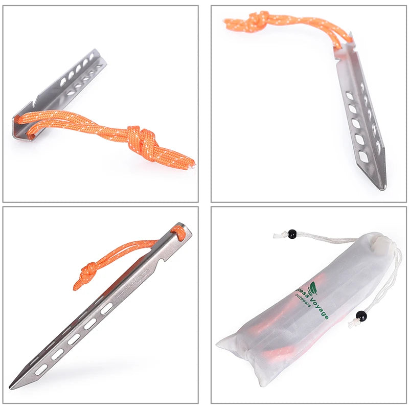 Boundelss Voyage Titanium Tent Pegs Ultralight Tent Stakes Tent Pins Outdoor Tent Accessories Heavy Duty Tent Nails