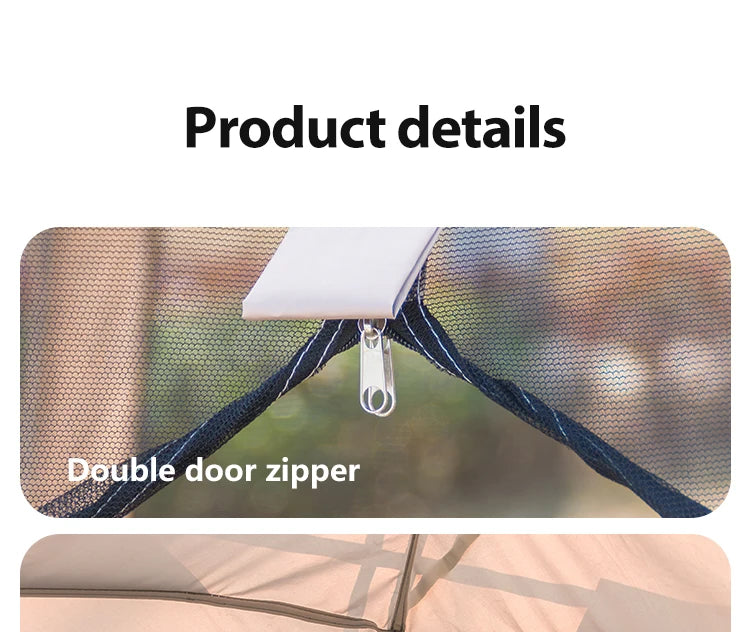 6 Person Camping Tent, Waterproof Windproof Sun Shelter, Instant Setup Family Tent for Outdoor Beach Picnic, 210D Oxford Fabric