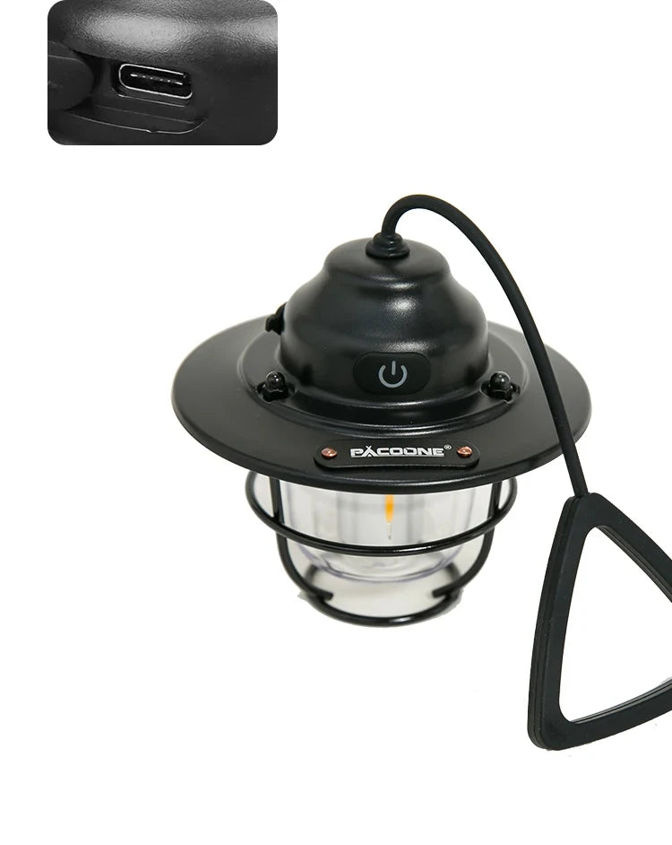 Modern outdoor camping lamp, infinitely dimmable atmosphere lamp, metal campsite lamp.