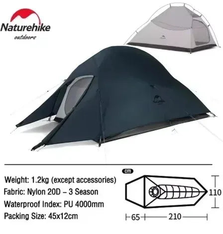Naturehike Mongar 2 Tent Cloud Up 1 2 3 Persons Tent Star River Tent Cycling Tent Ultralight Outdoor Travel Hiking Camping Tent