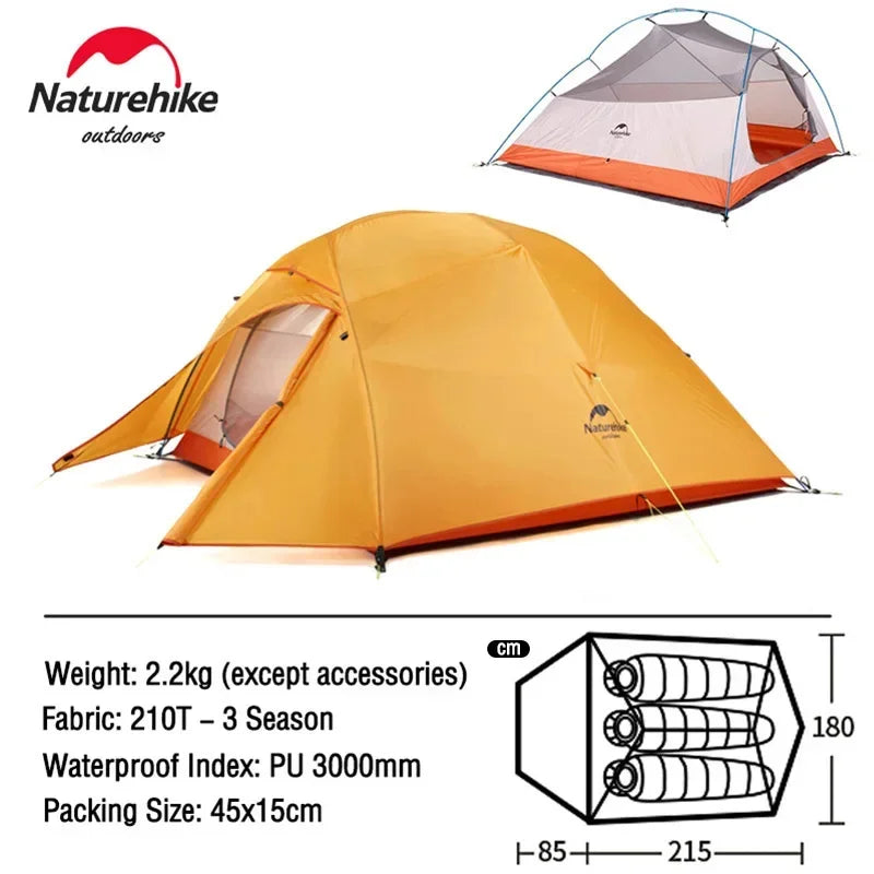 Naturehike Mongar 2 Tent Cloud Up 1 2 3 Persons Tent Star River Tent Cycling Tent Ultralight Outdoor Travel Hiking Camping Tent